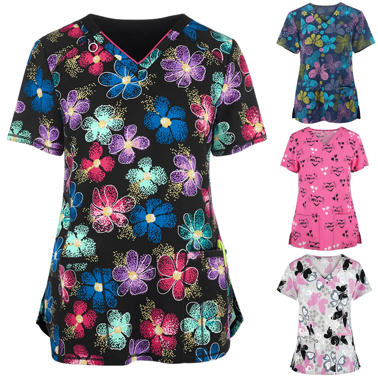 

Woman Tshirts Print Floral Graphic T Shirts Summer Plus Size 2020 Women Fashion Clothing Tops Oversized T Shirt Mujer Camisetas