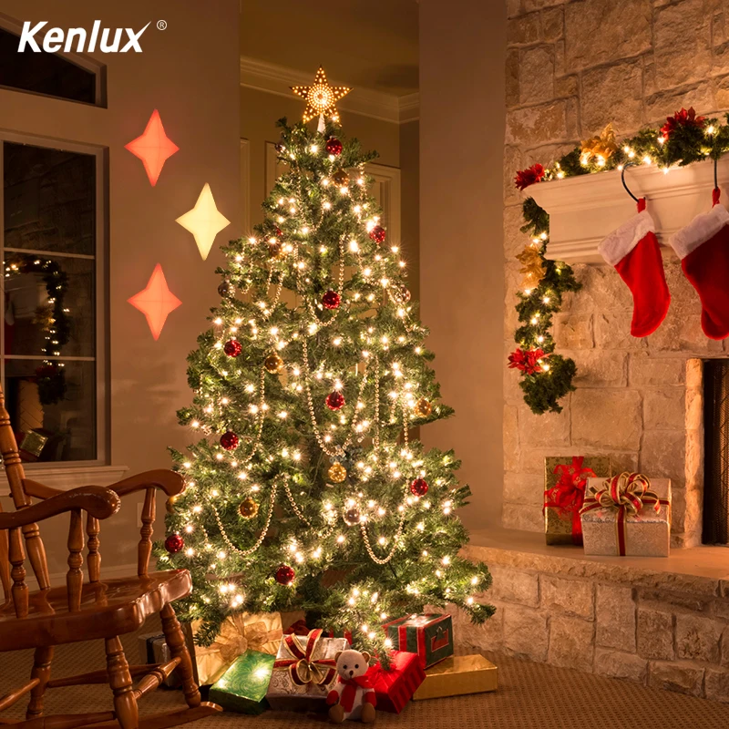 

LED Christmas Star Wall Lights 85-265V Outdoor/Indoor Garland String Fairy Lamp For Party Wedding Holiday Decoration