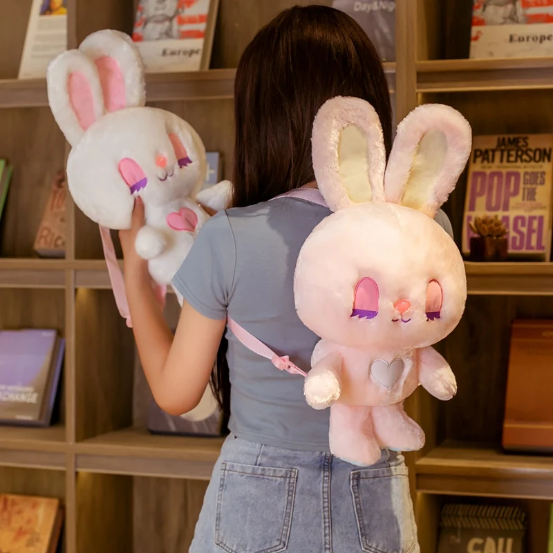 

1pc 50CM Kawaii Pink Rabbit Plush Backpack Dolls Stuffed Dream Series Rabbit Pillow Toys Birthday Gifts For Children Baby Girls