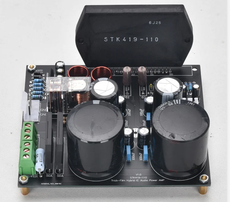 High and Low Voltage Power Supply H Class STK419-110 Thick Film Amplifier Dual 50W HIFI Finished Board | Электроника