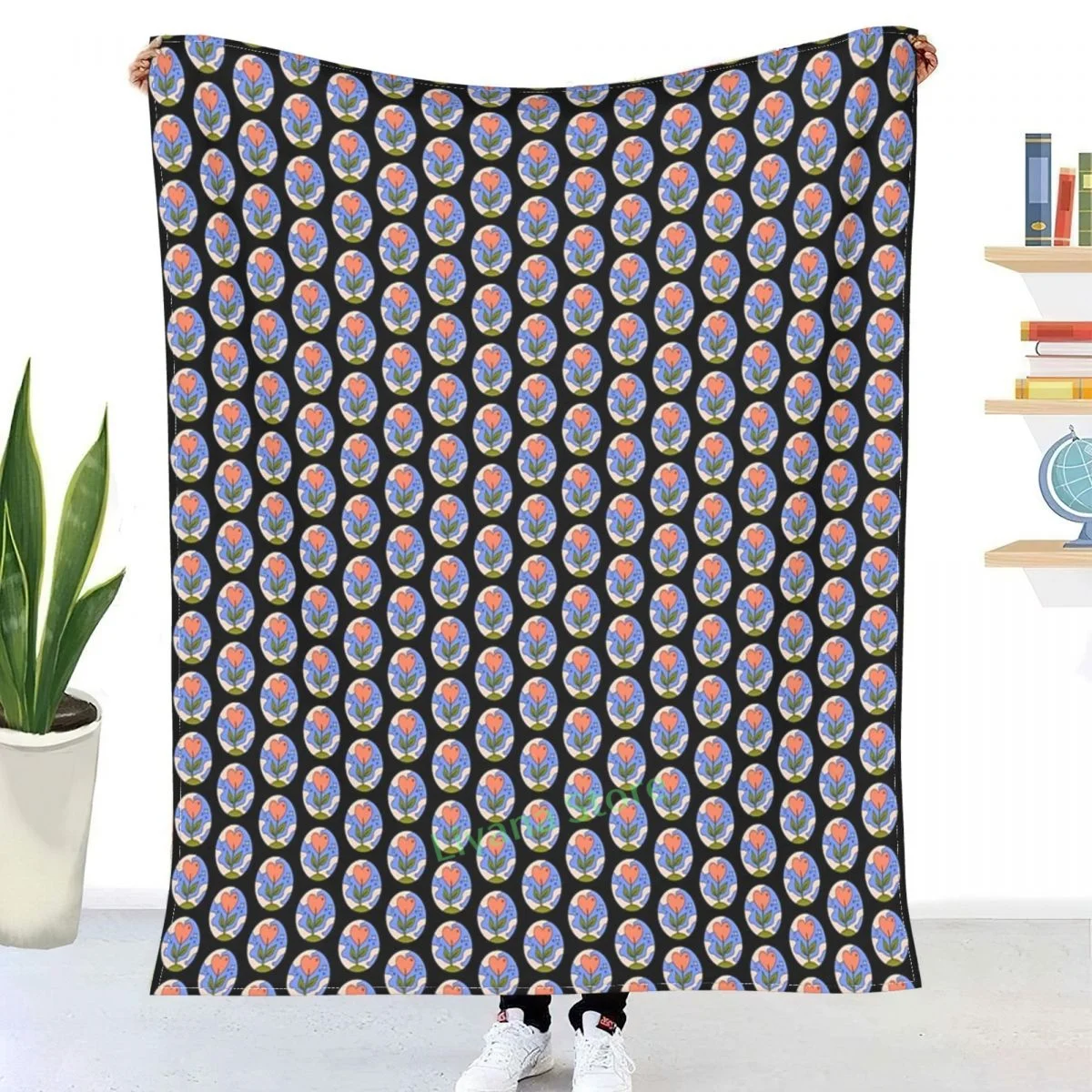 

Heart Plant Design Throw Blanket 3D printed sofa bedroom decorative blanket children adult Christmas gift