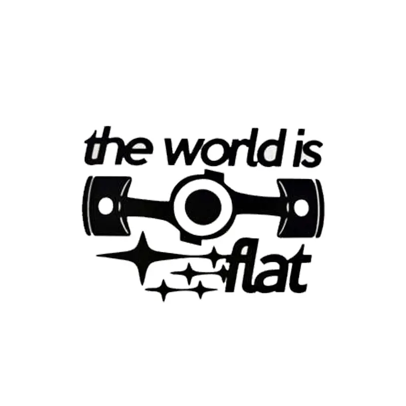 

9.7cm*7cm Creative Personality Style Fashion The World Is Flat Funny Car Stickers C5-0210
