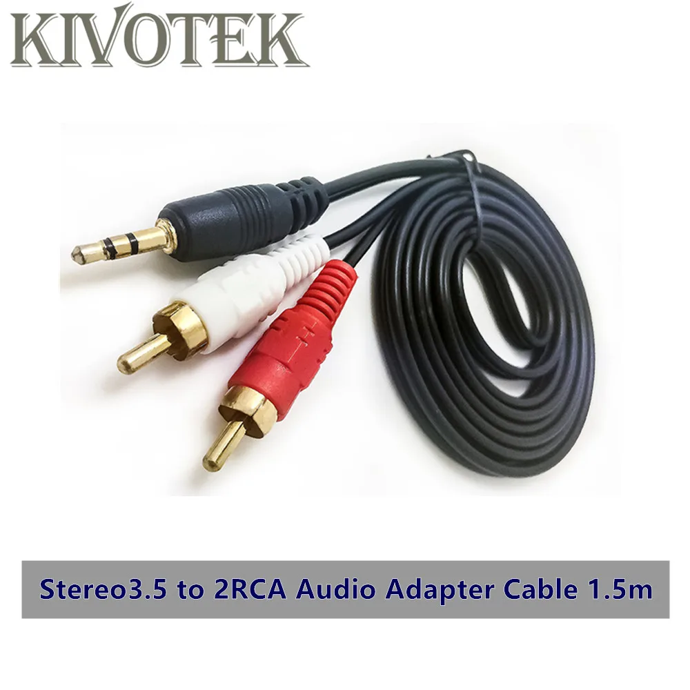 Аудиокабель Stereo3.5 до 2RCA аудио кабель адаптер 1 5 м/5 футов разъем сплиттер для DVD TV PC