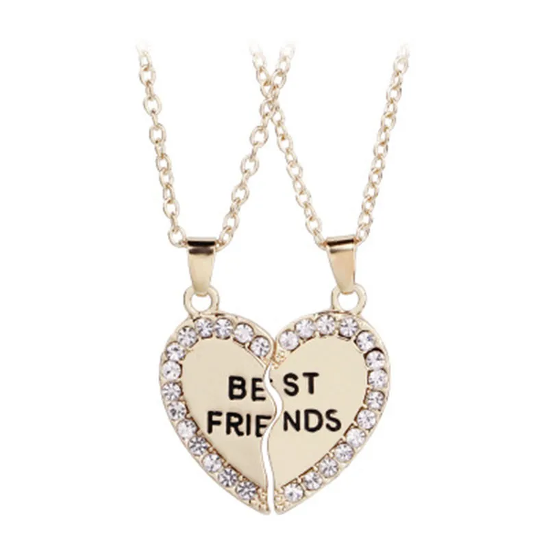 New Best Friends Necklace 2 Parts Charming Splice Broken Heart Letter Pendant Forever Friendship Party Jewelry Gifts Wholesale | Украшения