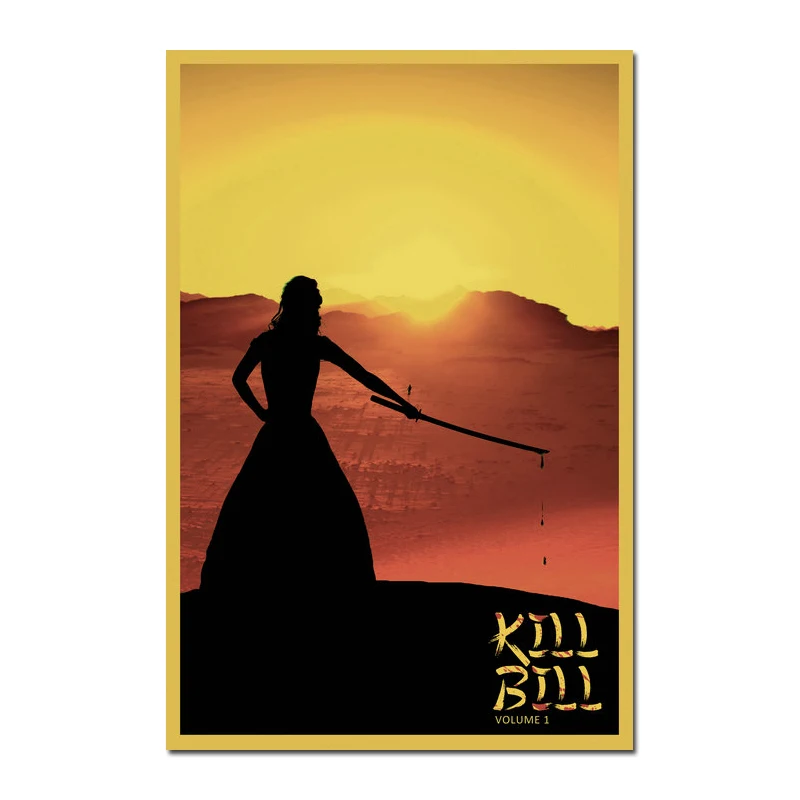 Художественная печать на холсте Kill Bill классический фильм Ретро плакат 20x30 60x90 см