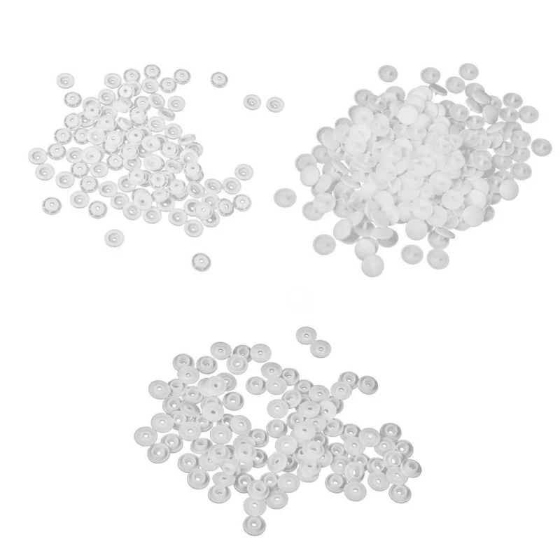 

100Pcs Resin Press Brooch Pallets Clasp T5 12Mm White