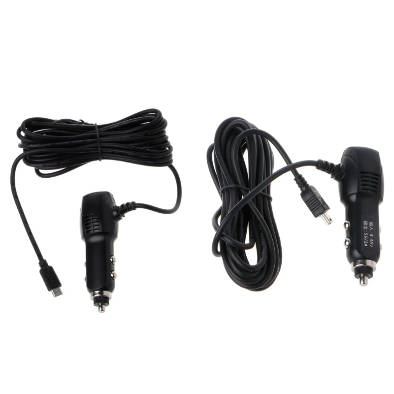 

Mini USB Port 5V 2A Car Charger Adapter For Car DVR Vehicle Charging w/3.5m Cable