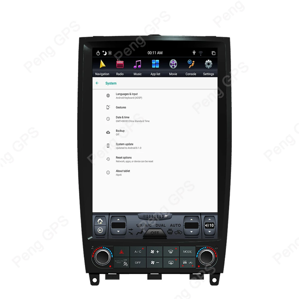4G+ 64G PX-6 Android 8,1 Тесла вертикальный экран для Infiniti QX50 EX25 EX35 2010- аудио плеер 1920*1080 gps навигация 4G+ 64G