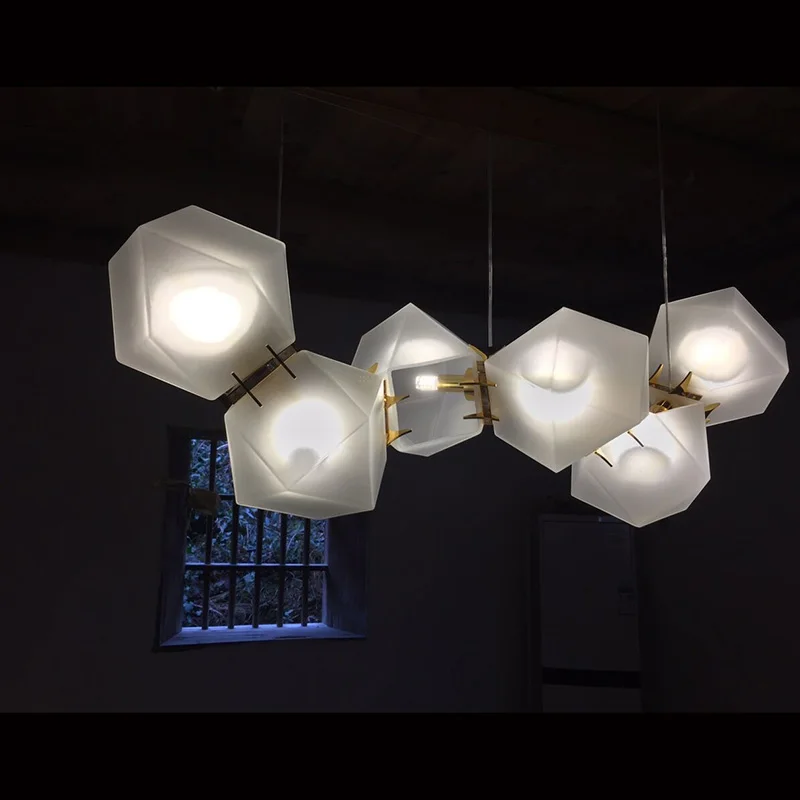 

Modern Welles Glass Pendant Lamp Mid-Century Lighting Replica Lustre Led Pendant light Luxury Living Room Hanging Light PA0039