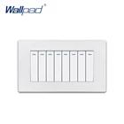 Настенный переключатель света 8 gang 2 Way Wallpad Luxury White PC, 16 А, 110  250 В переменного тока