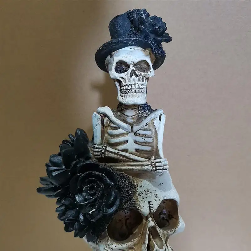 

Резиновый реквизит в виде головы черепа для розыгрыша, украшение в виде черепа из ужасной смолы, бежевый