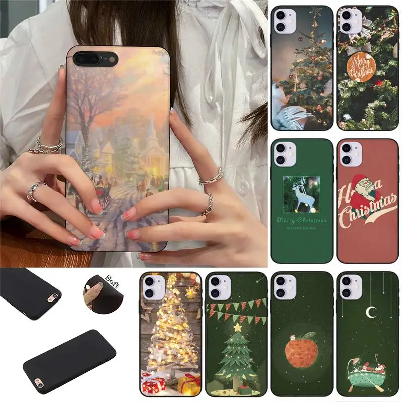 

New Year Christmas Eve Phone Case Fundas Shell Cover For HUAWEI P10 P20 P30 P40 Mate 30 40 Lite Pro