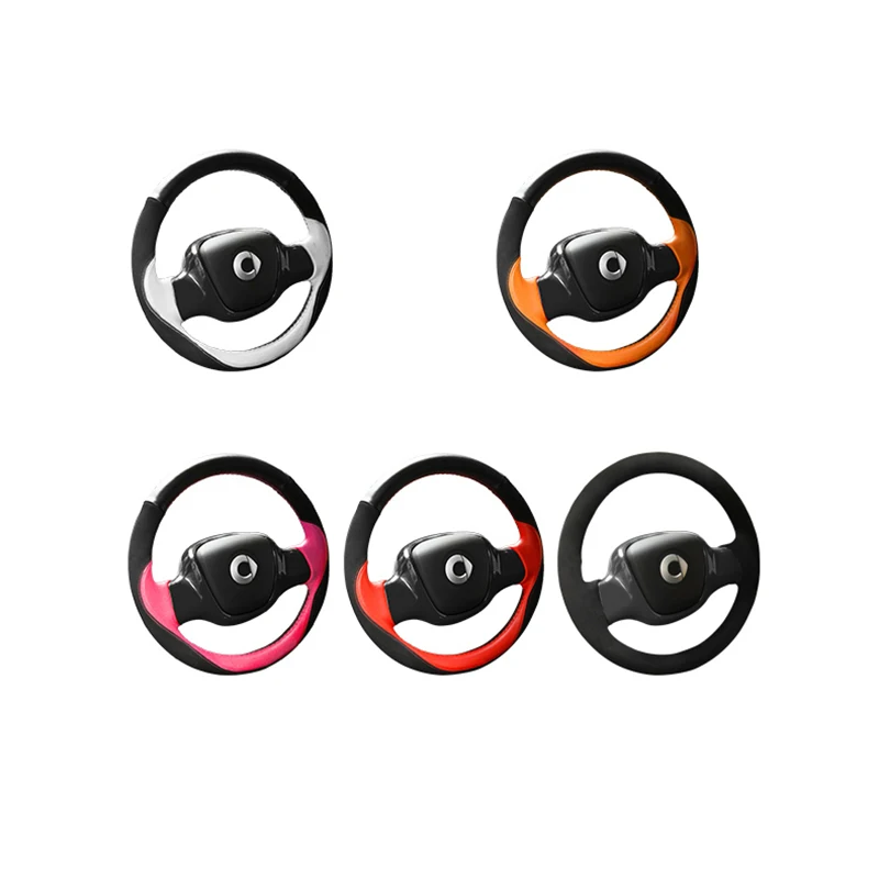 

Car Genuine leather hand sewing steering wheel cover interior decoration Accessories For 09-14 Smart 451 Fortwo Forfour