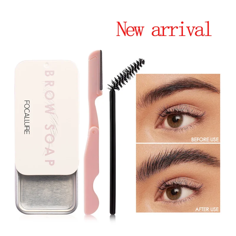 

3D Makeup Eyebrow Soap Wax With Trimmer Feathery Eyebrows Pomade Gel For Eyebrow Styling Make Up Soap Brow Sculpt Lift TSLM1