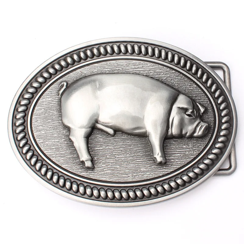 Мужская винтажная пряжка для ремня в виде свиньи |