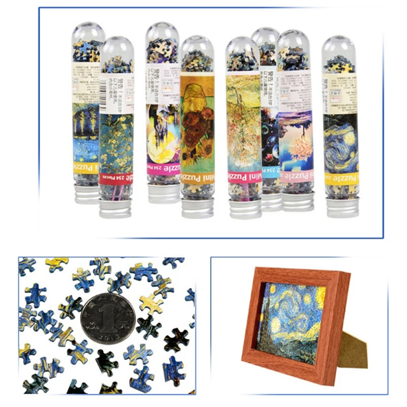 

234 Pieces Landscape Puzzle Game Assembling Puzzles for Adults Puzzle Toys Children Educational Toys Test Tube Packaging