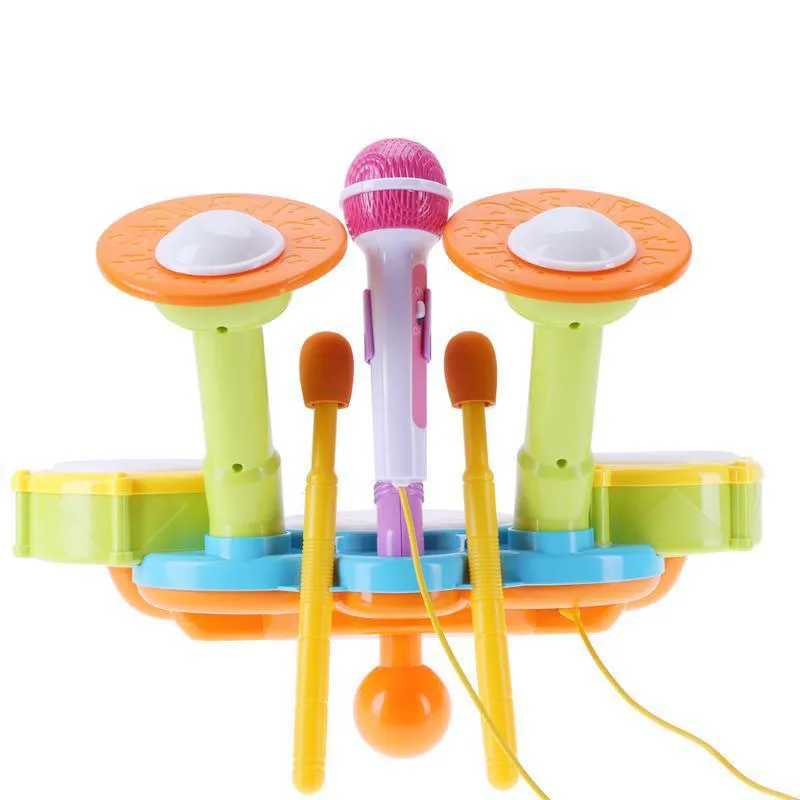 

Baby Musical Drum Toy Kids Jazz Drum Kit Electronic Percussion Musical Instrument Educational Gifts Toys For Children 3 Years
