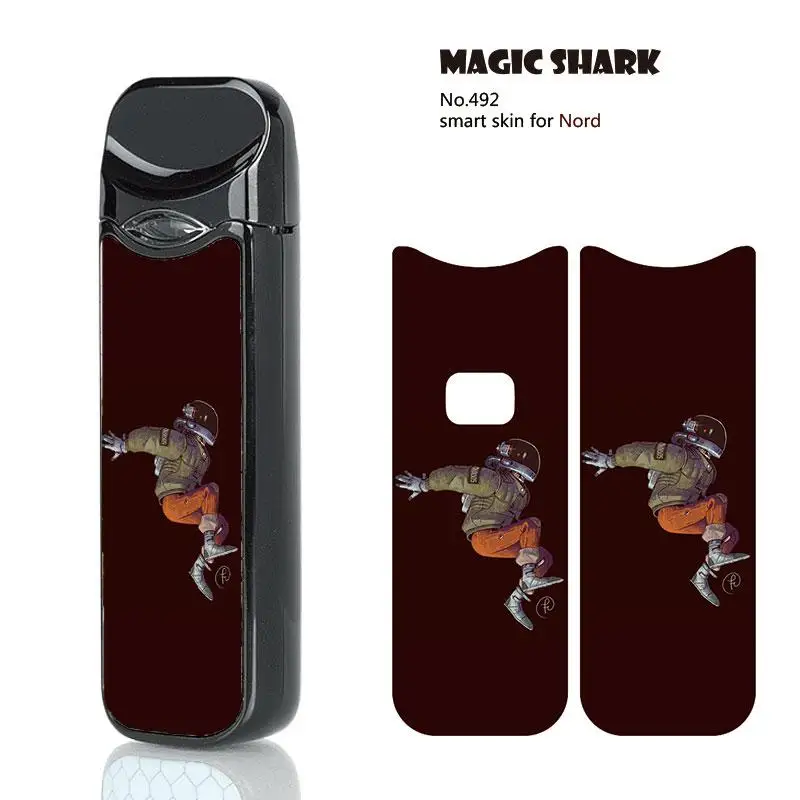 2.5D стерео блестящий чехол наклейка со скелетом медведя для Smok Nord|Наклейки