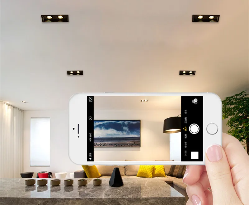 Светодиодный точечный светильник квадратная утопленная лампа COB 10 Вт 20 30