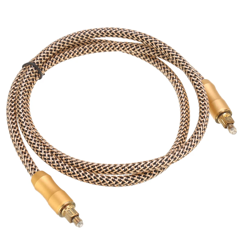 Золотистый/серебристый аудиокабель цифровой оптический SPDIF провод для Toslink к