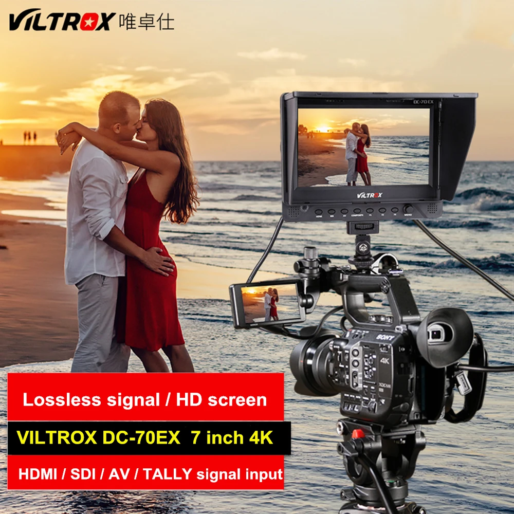 Видео камера Viltrox с клипсой 7 ''HD HDMI/SDI/AV вход ЖК-дисплей дисплей батарея и