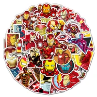 52psc iron man stickers marvel hero disney classic toys anime skateboards phone book diy decoration not repeated cool boys gifts