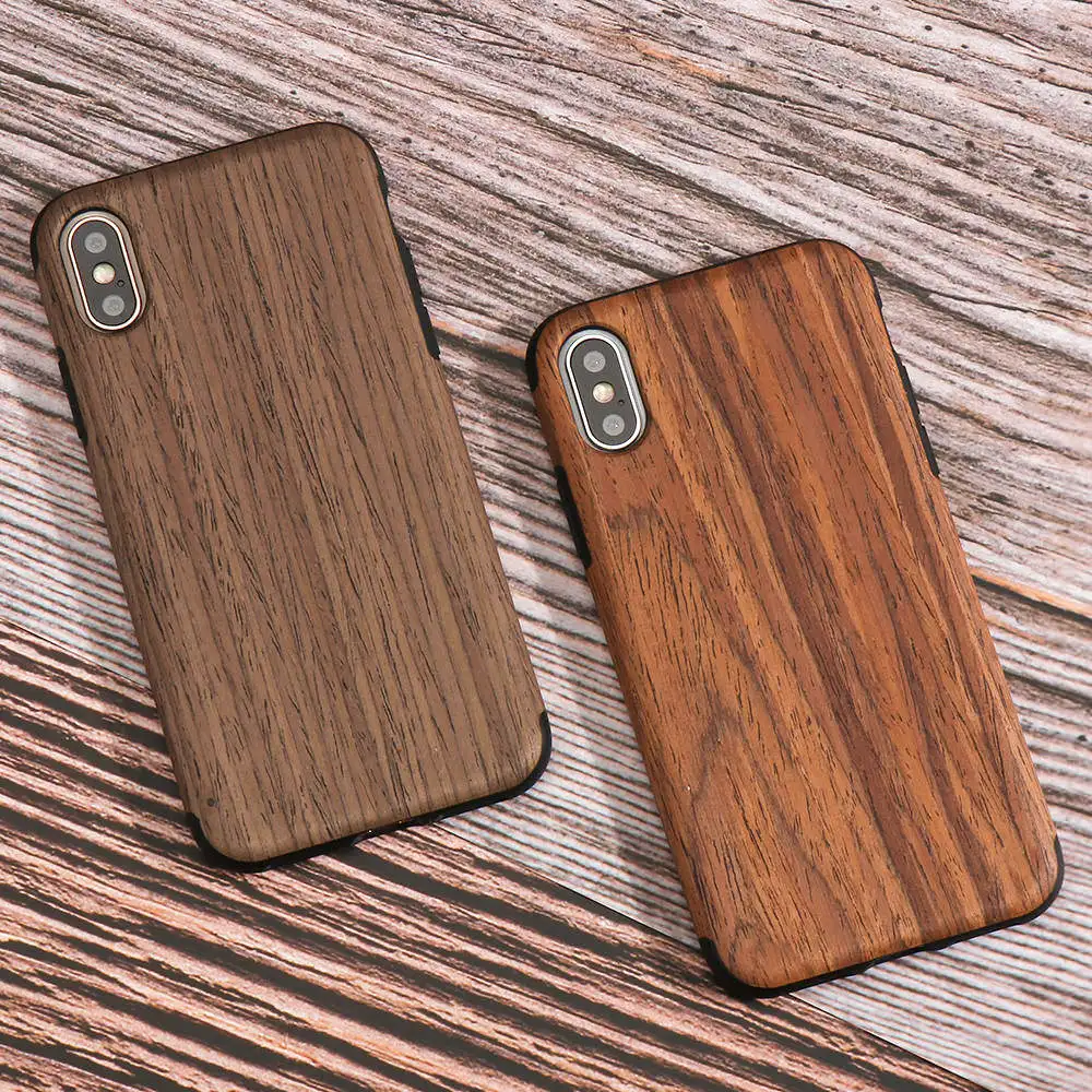 LAPOPNUT Wood Grain Soft TPU Silicone Case for Iphone 11 Pro Xs Max Xr X 7 8 Plus 6 6s 5 5s SE 2020 Hybrid Slim Shockproof Cover |