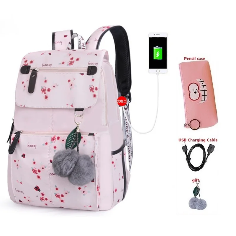Set 22 Рюкзаки для девочек, водонепроницаемые, с usb зарядкой, школьные сумки для студентов, ноутбуков, сумки для женщин, модный рюкзак для путешествий, mochilas para jovenes - Цвет: Set 22