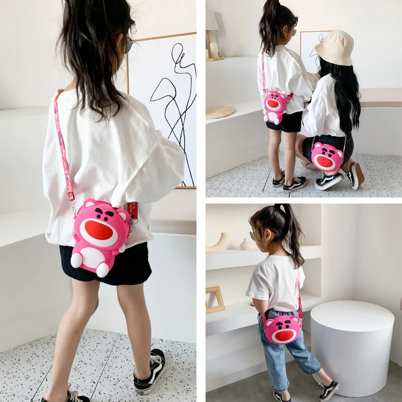 Cartoon Bear Silicone Crossbody Bags For Women 2020 Large Capacity Shoulder Messenger Bag With Chain Lady Travel Totes Handbags |