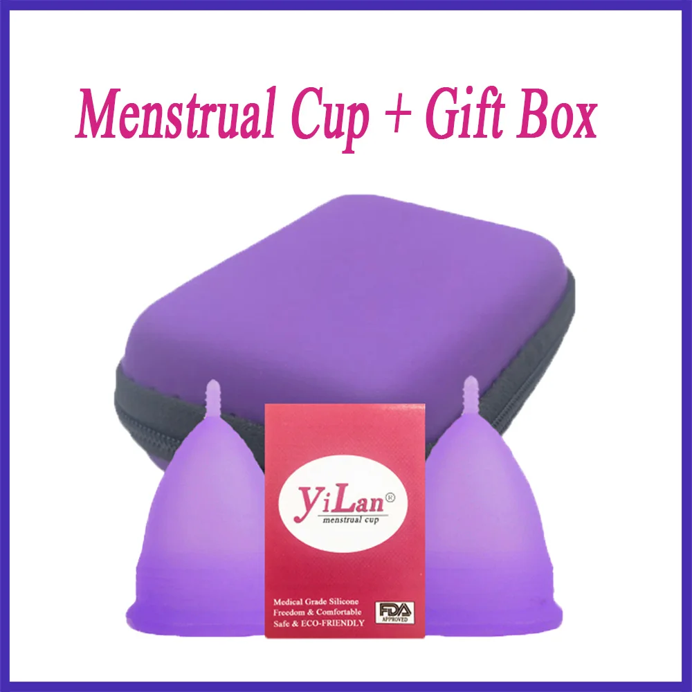 2 Pcs Copa Medical Silicone Menstrual Cup Feminine Physiological Cup Menstrual Collector Environmental Protection Portable Box