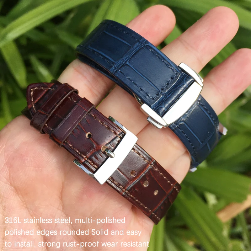 Ремешок из телячьей кожи для мужских часов браслет Omega 007 Seamaster 300 AT150 Speedmaster DE VILLE 20