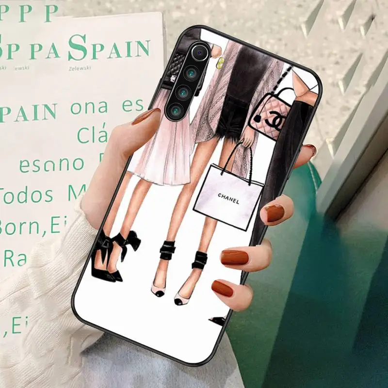 

LJHYDFCNB Girls High Heel Shoe Legs Phone Case For Redmi 7 8 9 A K20 30 Pro Note 8 9 Pro 9s