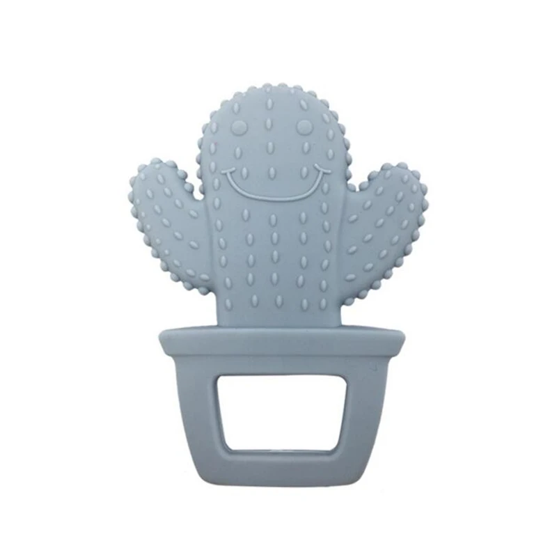 

10pcs BPA Free Cactus Shaped Silicone Teether Food Grade Silicone Beads DIY Necklace Pendant Toys Accessories Baby Teethers