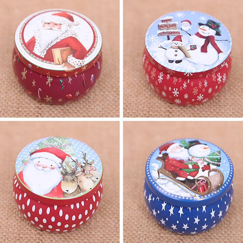 Рождественские товары для праздников квадратная железная жестяная коробка