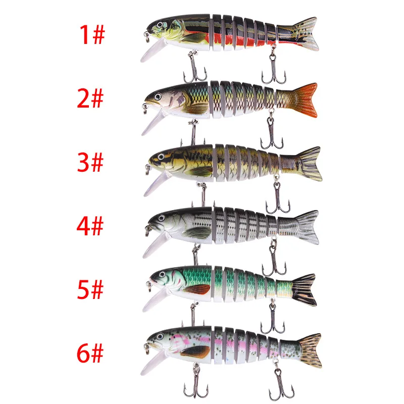 

1 PCS Sinking Wobblers Fishing Lures 11cm 17g 8 Multi Jointed Swimbait Hard Artificial Bait Pike/Bass Fishing Lure Crankbait