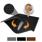 Коврик для кошачьего туалета, двухслойный, из ЭВА, нескользящий, складной, песочный, кошачий, кожаный, водонепроницаемый, чистящий коврик, аксессуары для чистки кошек