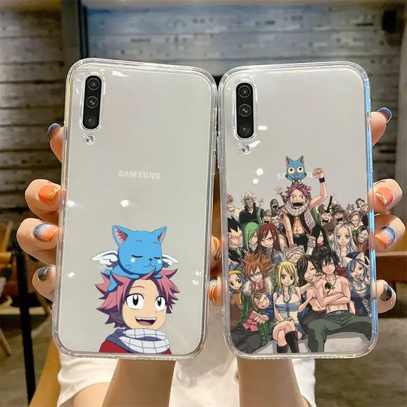 

Manga Fairy Tail anime Phone Case Transparent For Samsung Galaxy A S 8 9 10 12 20 21 40 50 52 51 70 71 2019 fe 5g ultra plus