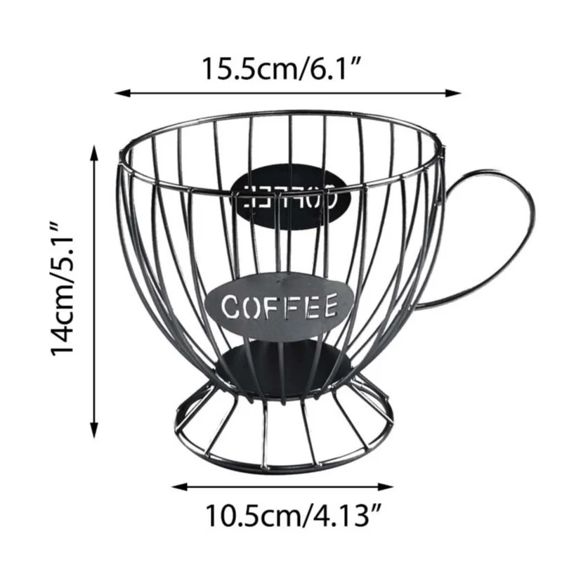 

Universal Coffee Capsule Storage Basket Coffee Cup Basket Vintage Coffee Pod Organizer Holder for Home Cafe Hotel Wholesale