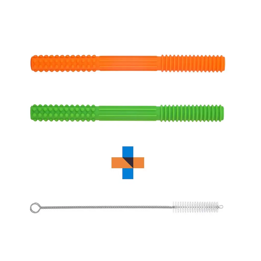 2 шт. полые прорезывания зубов трубки с 1 специально разработанные Чистящая Щетка