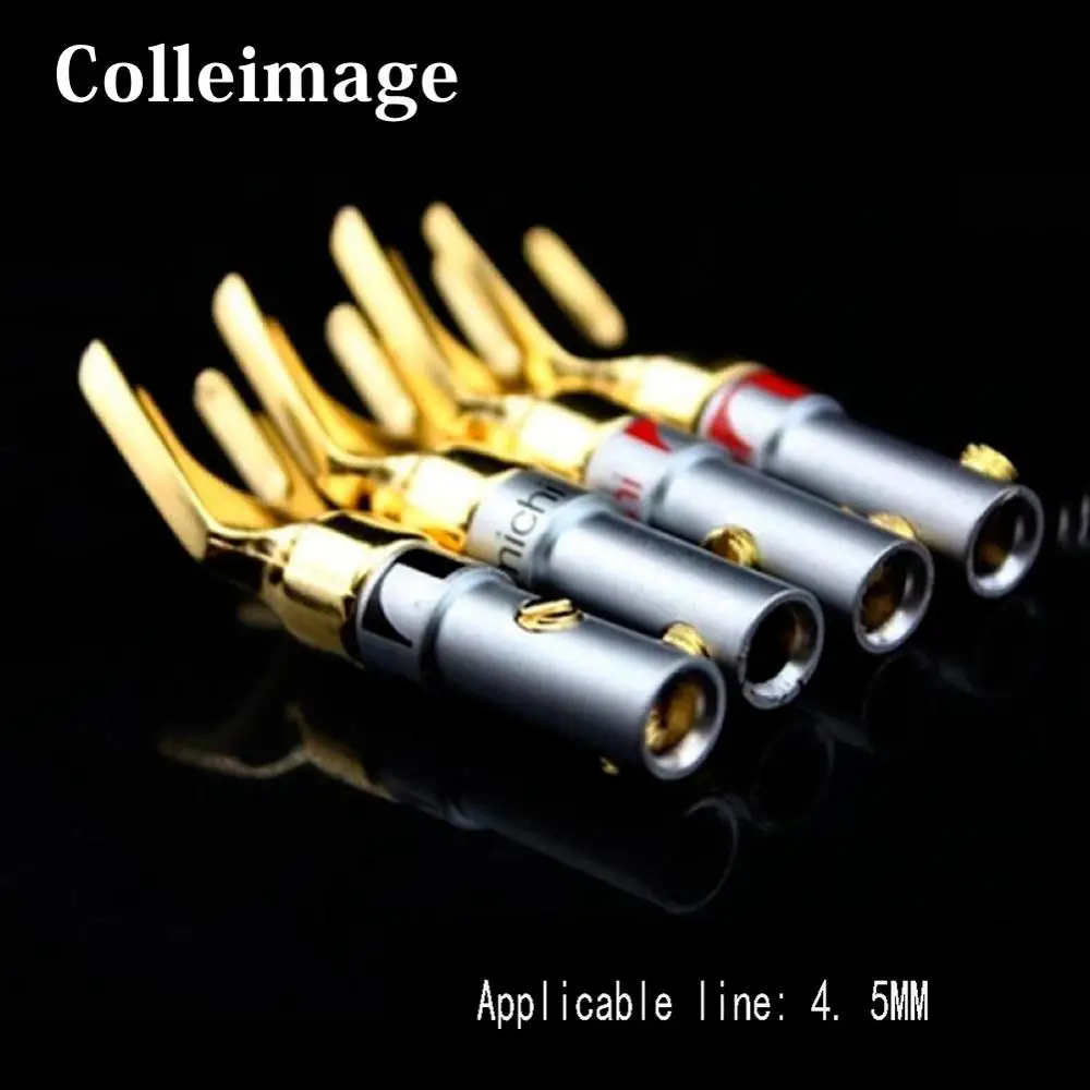 8 50 шт. латунные позолоченные Y образные вилки для колонок|Коннекторы и разъёмы| |