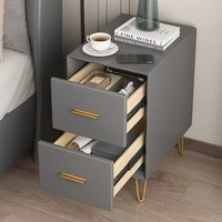 bedside table modern minimalist light luxury simple leather mini small ultra narrow bedroom storage cabinet storage cabinet