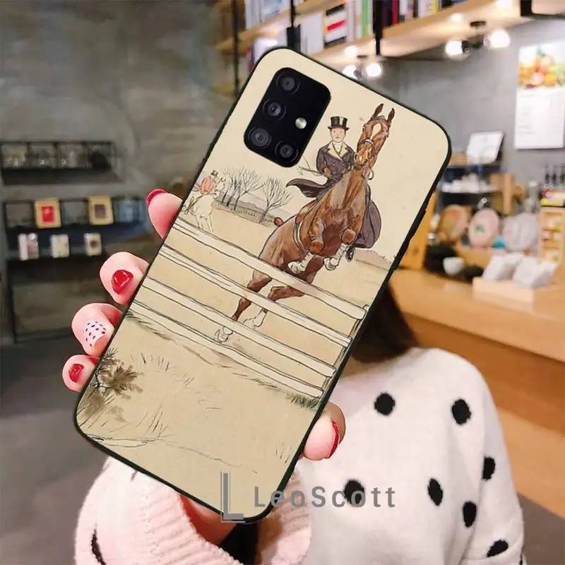 

Cute horse Phone Case For Samsung A40 A31 A50 A51 A71 A20E A20S S8 S9 S10 S20 Plus note 20 ultra