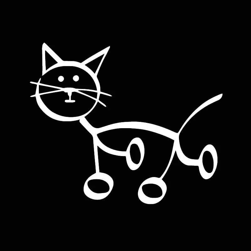 YJZT X см Виниловая наклейка с котенком милая Автомобильная мультяшный Забавный