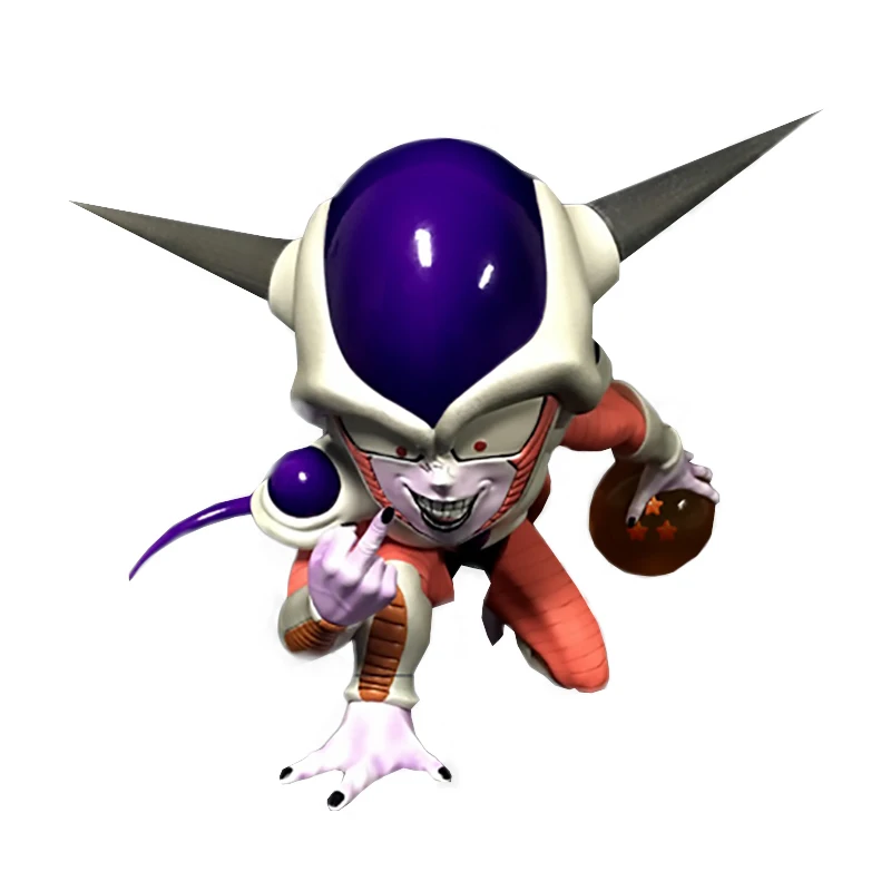 

Anime Dragon Ball GK Vertical Middle Finger Frieza13cm PVC Action Figure Model Decoration Collection Car Decoration Gift Toys