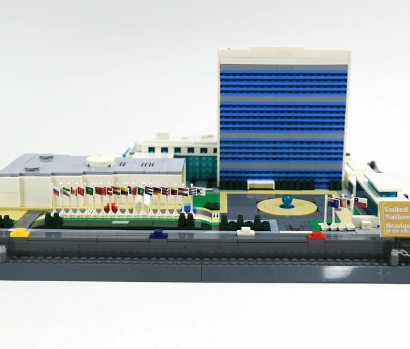 Wange 6219 архитектурная Серия Модель штаб-квартиры ООН строительные блоки
