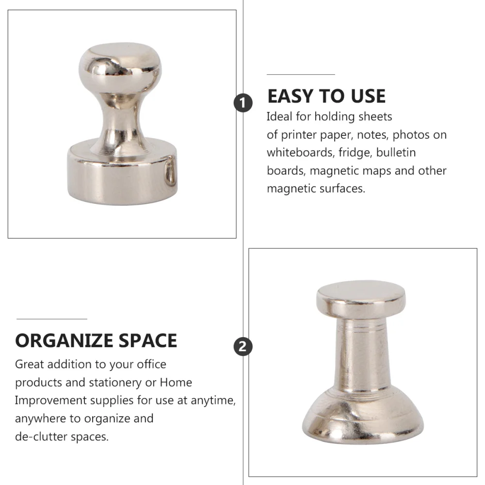 

28pcs Steel Magnetic Push Strong Magnets for Fridge Bathroom Kitchen Locker Classroom Industrial Office Hanger (D11x13 and D12x1