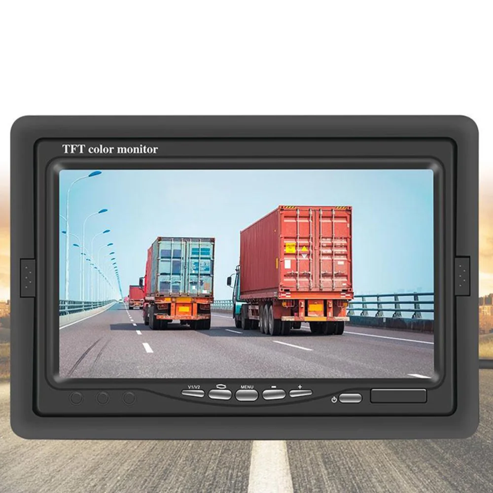 

Car 7 Inch Backup Monitor Screen 12-24V Rear View Rearview Backing Parking Reverse TFT Color Monitor