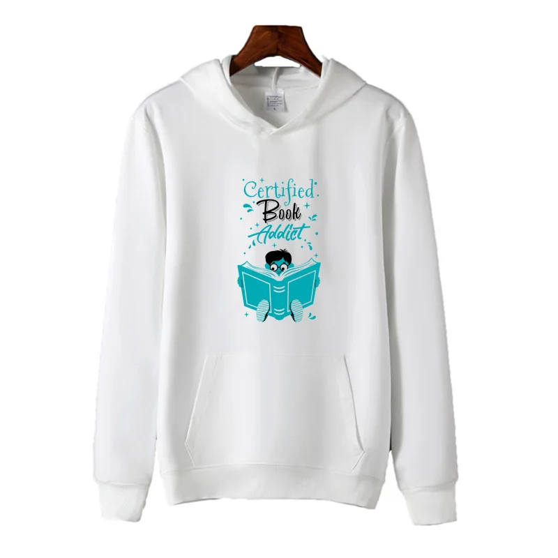 

Весенне-осенняя Спортивная толстовка с принтом книги, женская спортивная одежда, толстовка с капюшоном, Мужская одежда для мальчиков, спорт...