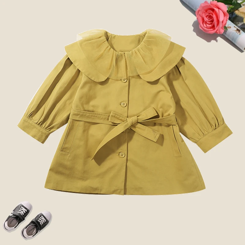 

Girls Spring & Autumn Windbreaker for Kids Tulle Girls Jacket for Toddler Coat Fashion Children Outerwear Infant Clothing 2021