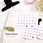 Круглые наклейки в горошек MyPretties, 12 листов, наклейки с цифрами, наклейки-планировщики, еженедельные ежемесячные наклейки с расписанием, Канцтовары